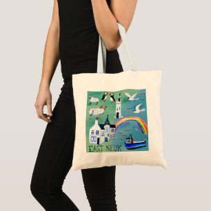East Neuk Fife Scotland Wasserfarben Kunst Tragetasche