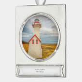 East Point Leuchtturm Banner-Ornament Silber (Links)