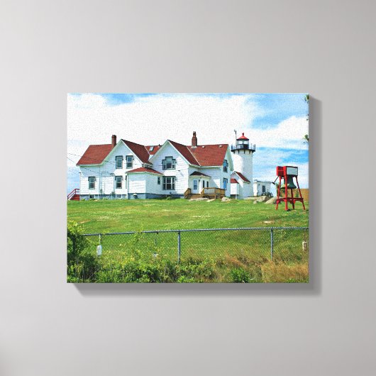 East Point Lighthouse, MA Wrapped Canvas Leinwanddruck (Vorderseite)