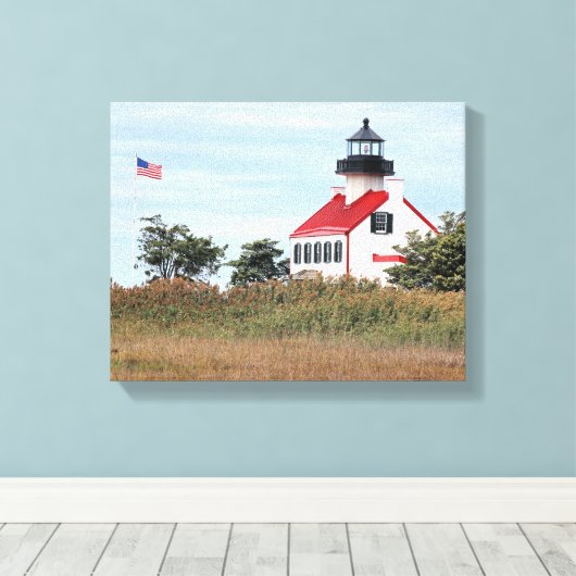East Point Lighthouse, New Jersey Canvas Print Leinwanddruck (Insitu (Holzboden))