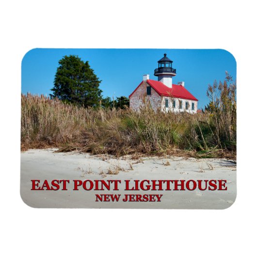 East Point Lighthouse, New Jersey Foto Magnet (Horizontal)