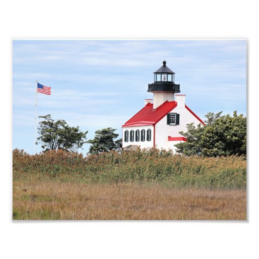 East Point Lighthouse, New Jersey Foto Print (Vorne)