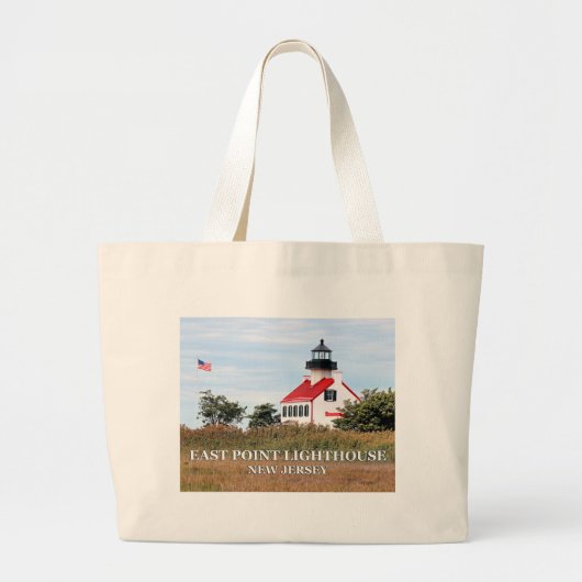East Point Lighthouse, New Jersey Jumbo Tote Bag Jumbo Stoffbeutel (Vorne)