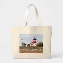 East Point Lighthouse, New Jersey Jumbo Tote Bag Stoffbeutel