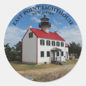 East Point Lighthouse, New Jersey Round Sticker (Vorderseite)