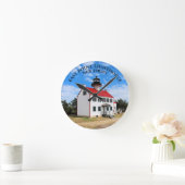 East Point Lighthouse New Jersey Round Wall Clock Runde Wanduhr (Zuhause)