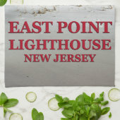 East Point Lighthouse, New Jersey Teetuch Geschirrtuch (Gefaltet)