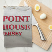 East Point Lighthouse, New Jersey Teetuch Geschirrtuch (Viertel Falte)