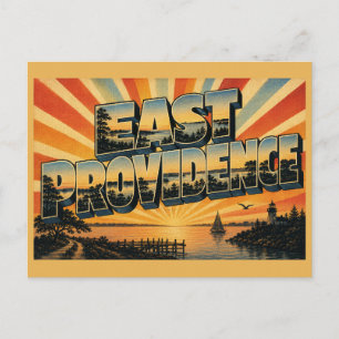 East Providence RI Narragansett Bay Waldlandschaft Postkarte