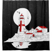East Quoddy Head Lighthouse Wohnung Duschvorhang (Vorderseite)