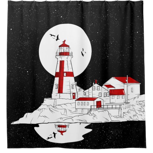 East Quoddy Head Lighthouse Wohnung Duschvorhang (Vorderseite)