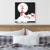 East Quoddy Head Lighthouse Wohnung Leinwanddruck (Insitu (Schlafzimmer))