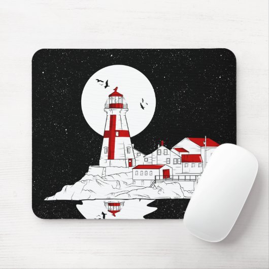 East Quoddy Head Lighthouse Wohnung Mousepad (Mit Mouse)