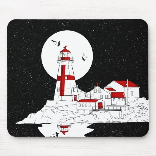 East Quoddy Head Lighthouse Wohnung Mousepad (Vorne)