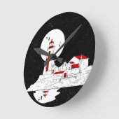 East Quoddy Head Lighthouse Wohnung Runde Wanduhr (Winkel)