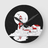 East Quoddy Head Lighthouse Wohnung Runde Wanduhr (Vorderseite)