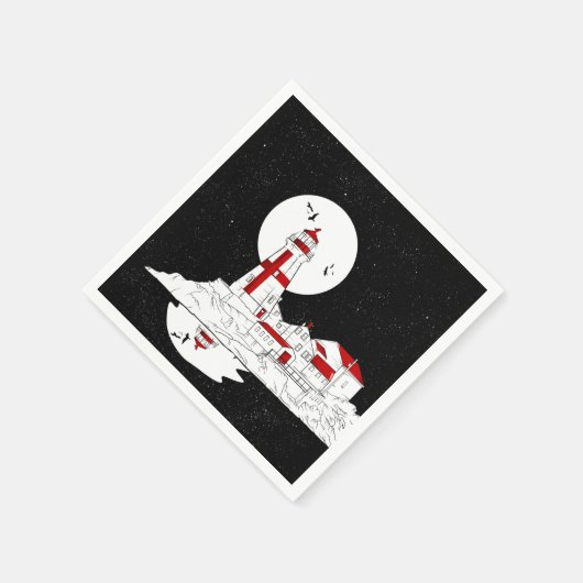 East Quoddy Head Lighthouse Wohnung Serviette (Ecke)