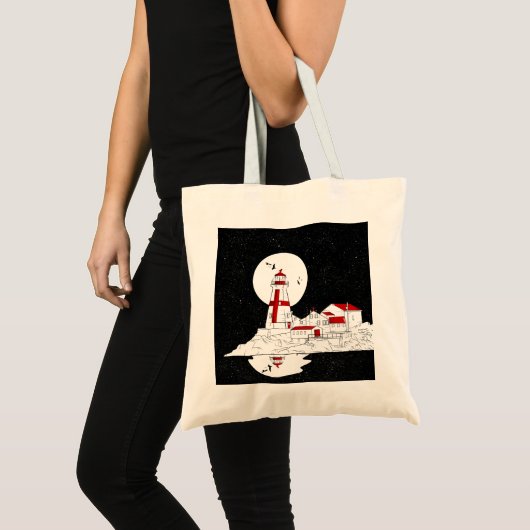 East Quoddy Head Lighthouse Wohnung Tragetasche (Vorderseite (Produkt))