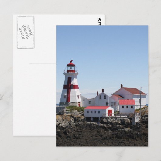 East Quoddy Lighthouse Postkarte (Vorne/Hinten)