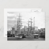 East River Ships, 1900 Postkarte (Vorne/Hinten)