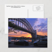 East River Sunset Postkarte (Vorne/Hinten)