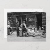 East Side Eviction, NYC, Anfang der 1900er Jahre Postkarte (Vorne/Hinten)