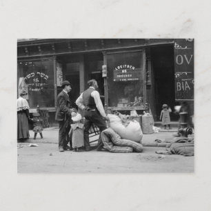 East Side Eviction, NYC, Anfang der 1900er Jahre Postkarte