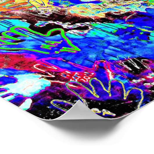 East Side Gallery, Berlin Wall, Hands (7) Poster (Ecke)