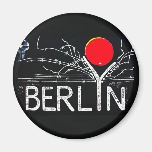 East Side Gallery, Berliner Mauer, Barbed Wire/Red Magnet (Vorne)