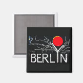 East Side Gallery, Berliner Mauer, Barbed Wire/Red Magnet (Vorderseite/Rückseite)