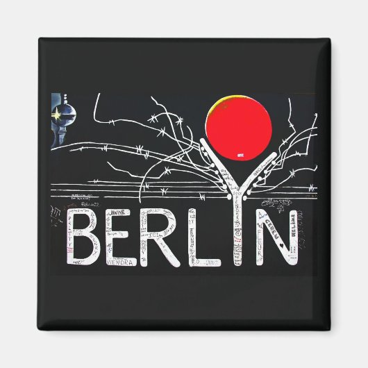 East Side Gallery, Berliner Mauer, Barbed Wire/Red Magnet (Vorne)