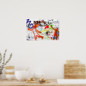 East Side Gallery, Berliner Mauer, Graffiti (2) Poster (Küche)