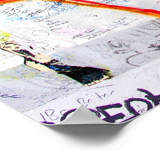 East Side Gallery, Berliner Mauer, Graffiti (2) Poster (Ecke)