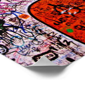 East Side Gallery, Berliner Mauer, Graffiti Poster (Ecke)