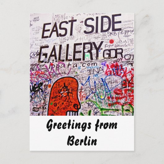 East Side Gallery, Berliner Mauer, Graffiti Postkarte (Vorderseite)