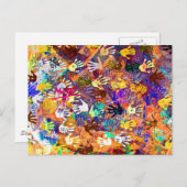 East Side Gallery, Berliner Mauer, Hände (2) Postkarte (Vorne/Hinten)