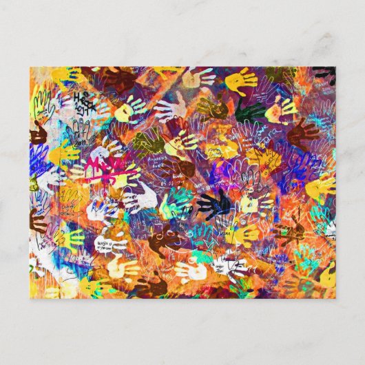 East Side Gallery, Berliner Mauer, Hände (2) Postkarte (Vorderseite)