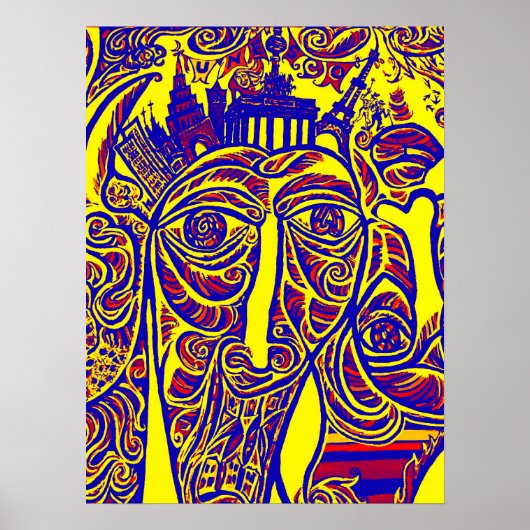 East Side Gallery, Berliner Mauer, Moderne Kunst ( Poster (Vorne)