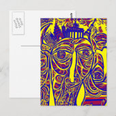 East Side Gallery, Berliner Mauer, Moderne Kunst ( Postkarte (Vorne/Hinten)