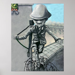 East Side Gallery, Berliner Mauer, Sentry on Wall  Poster