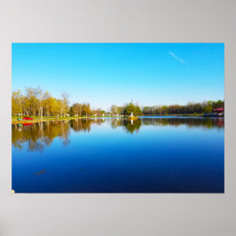 East Side Lake Reflection Poster