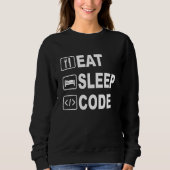 East Sleep Code Funny für Software Engineers & G Sweatshirt (Vorderseite)