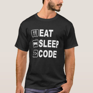 East Sleep Code Funny für Software Engineers & G T-Shirt