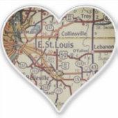 East St. Louis IL Aufkleber (Vorderseite)
