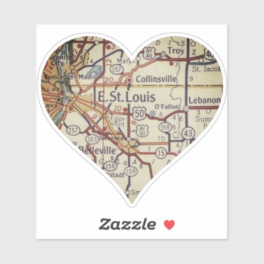 East St. Louis IL Aufkleber (Blatt)