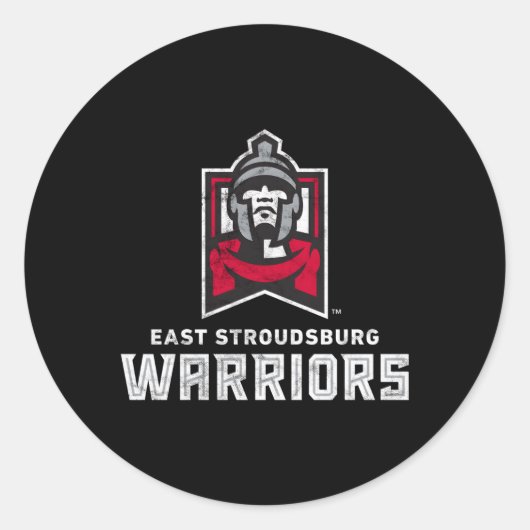 East Stroudsburg Esu Warriors Large Runder Aufkleber (Vorderseite)