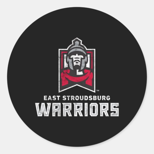 East Stroudsburg Esu Warriors Large Runder Aufkleber (Vorderseite)