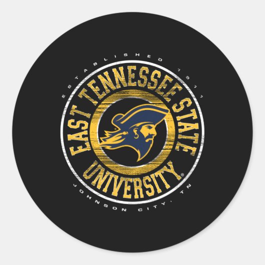 East Tennessee Staat Buccaneers Showtime Runder Aufkleber (Vorderseite)