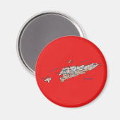 East Timor Map Magnet (Vorderseite/Rückseite)