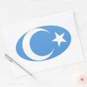 East Turkestan Ovaler Aufkleber (Umschlag)